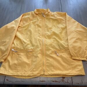 Eddie Bauer Yellow Full Zip Windbreaker Jacket Women’s XXL Gorpcore Preppy